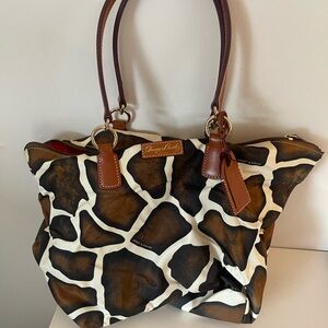 Dooney & Bourke Giraffe Canvas Tote Bag